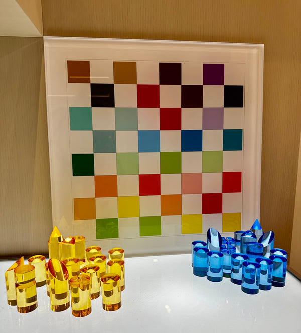 Checkerboard Colors Acrylic Chess