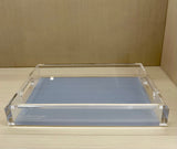 SILVER ACRYLIC VANITY TRAY