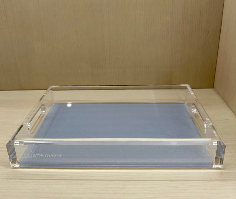 SILVER ACRYLIC VANITY TRAY