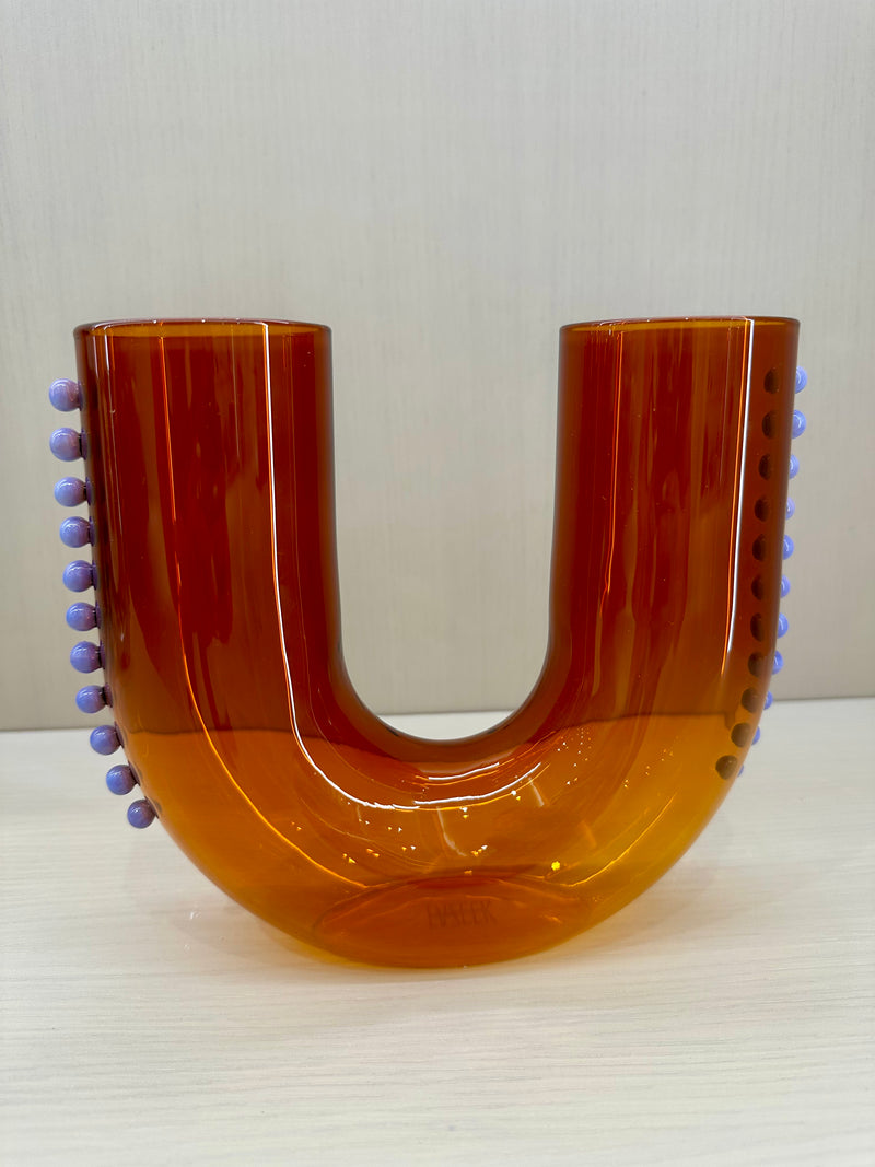 PEARL U VASE - AMBER + LILAC
