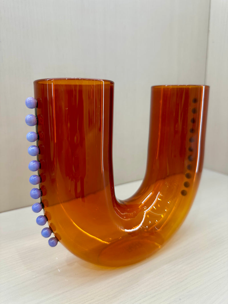 PEARL U VASE - AMBER + LILAC