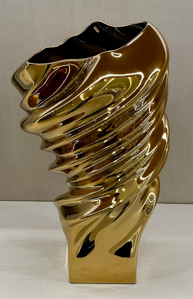 Squall - Gold Titanium Vase