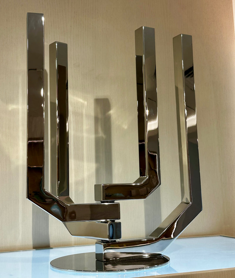 ARBORESCENCE Stainless Steel 4-Arm Candelabra