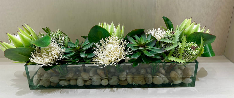 White Pin Protea Mix-Lg