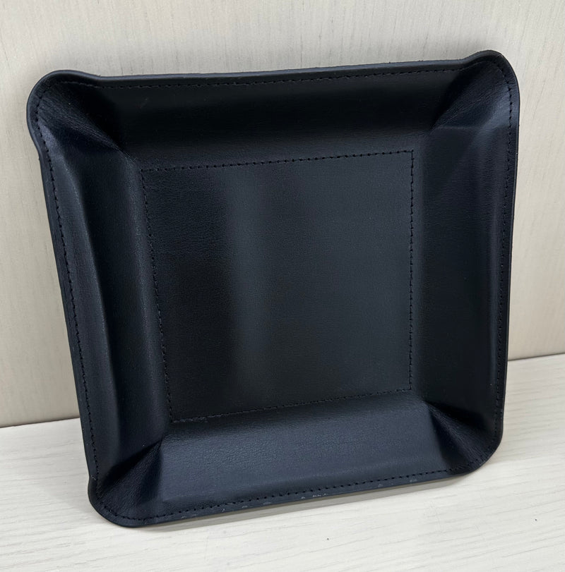 Leather Valet Tray - Black