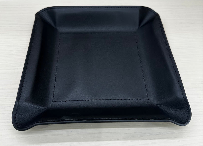 Leather Valet Tray - Black