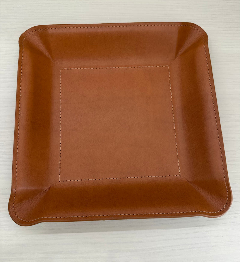 Leather Valet Tray - Tan