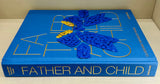 Father & Child w\Blue and Gold Bow