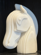 RESIN HORSE HEAD SCULPTURE