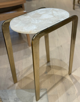 22" LARIMORE QUARTZ TOP ACCENT TABLE