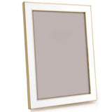 White Enamel & Gold Frame