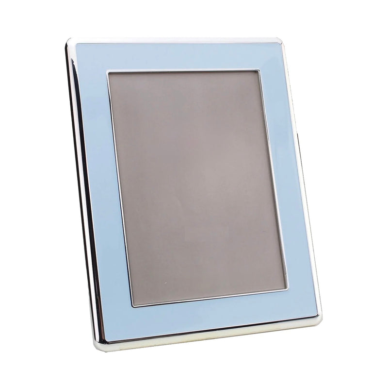 Powder Blue Enamel & Silver Curve Frame – Level