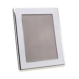 White Enamel & Silver Curve Frame