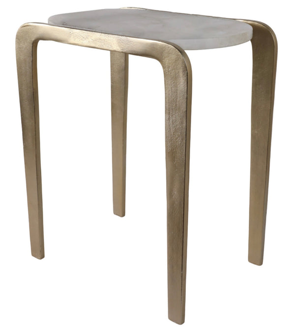 22" LARIMORE QUARTZ TOP ACCENT TABLE