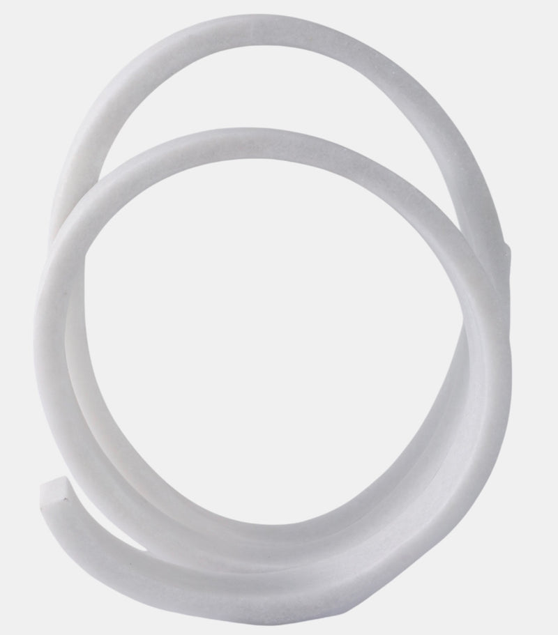 12X10" LOOPY RESIN OBJECT, WHITE