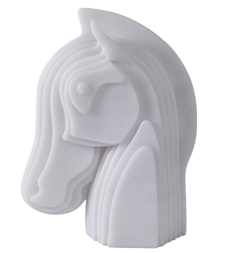 RESIN HORSE HEAD SCULPTURE