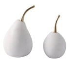 BAIROIL QUARTZ RESIN PEARS, WHITE/GOLD