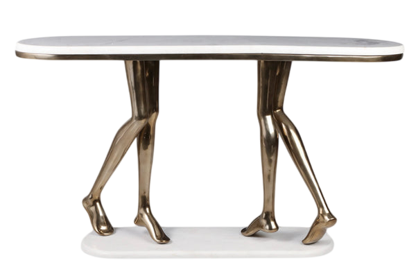 CONSOLE TABLE WITH MARBLE TOP