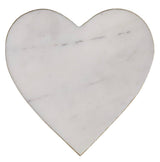 MARBLE HEART TRAY W/ GOLD EDGES