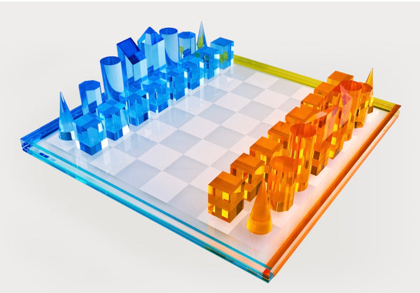 Lucite Multi Color Chess Set