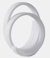 12X10" LOOPY RESIN OBJECT, WHITE