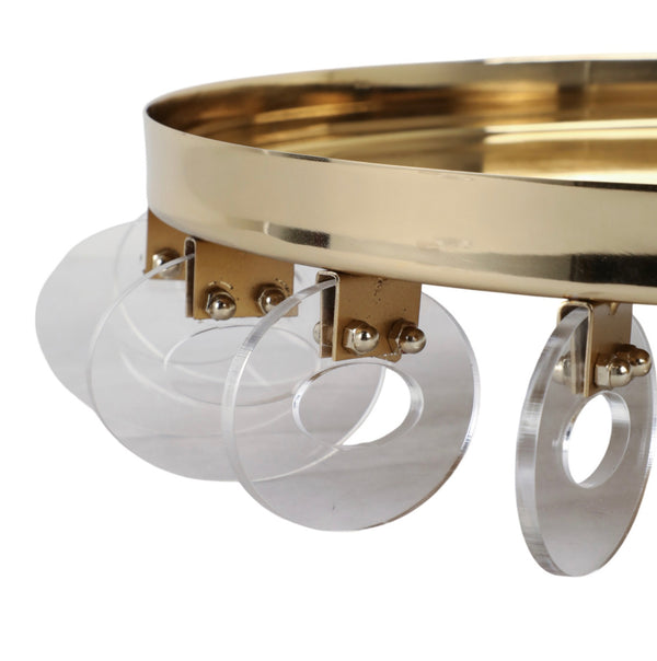 GOLD BOWL WITH ACRYLIC RING BASE
