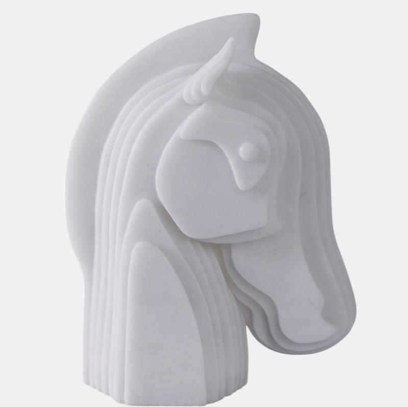 RESIN HORSE HEAD SCULPTURE