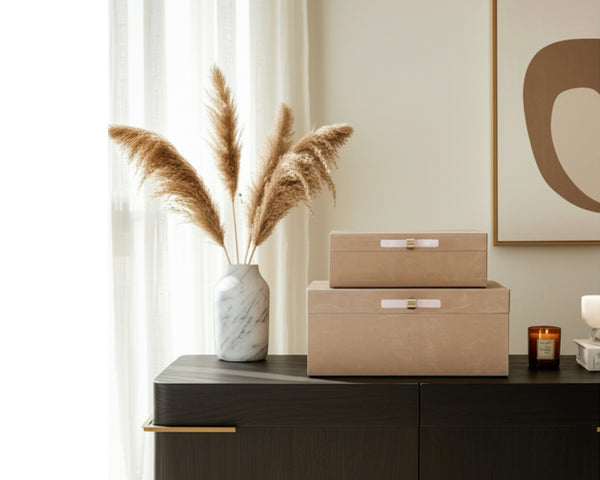 HALOFAX TAN SUEDE BOX
