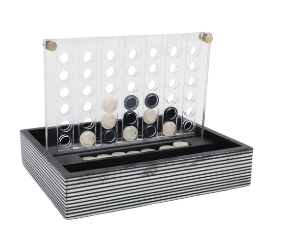 BLACK AND WHITE 4-IN-A- ROW GAME