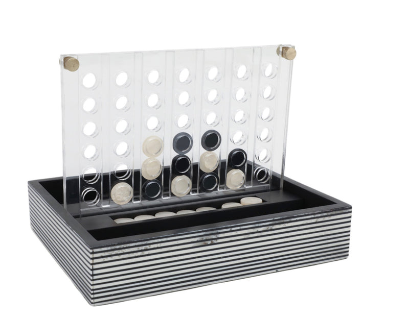 BLACK AND WHITE 4-IN-A- ROW GAME