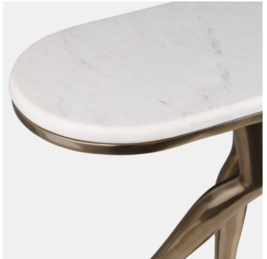 CONSOLE TABLE WITH MARBLE TOP