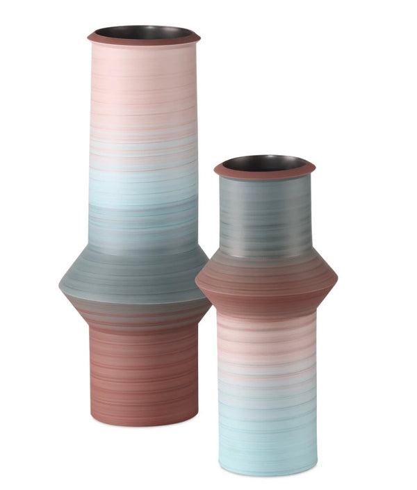 Happy 80's Blue & Red Vase Set of 2