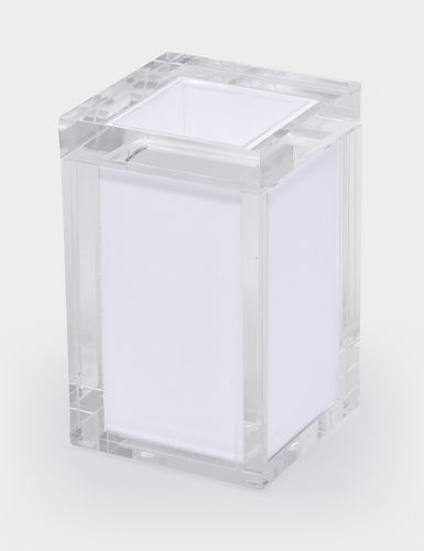 Acrylic Canister w/Lid w/White Insert