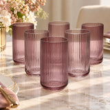 Ribbed Highball Glasses
