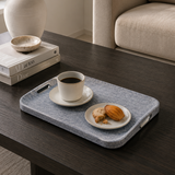 Large Serving Tray with Metal Handles Lina Blue
