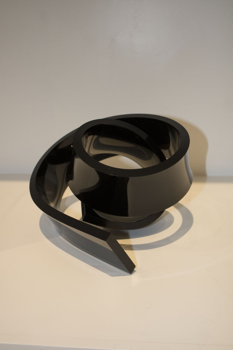 Black Acrylic Sculpture S Shape