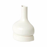 Flat Back Vase-Matte White-Sm