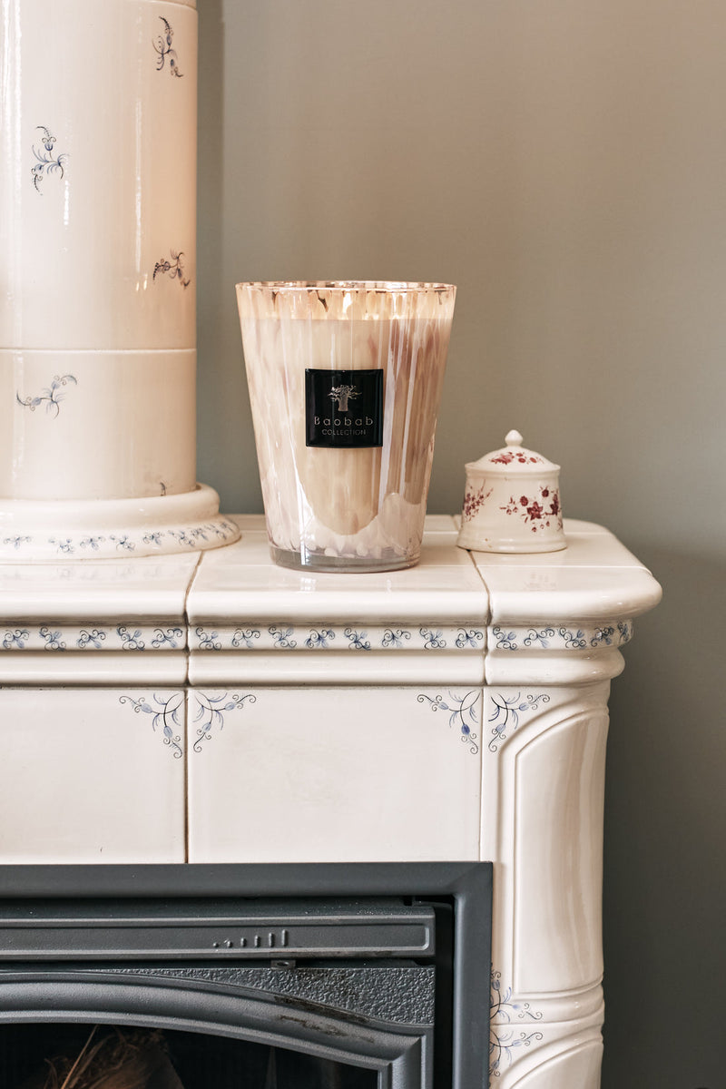 Scented Candle White Pearls Large