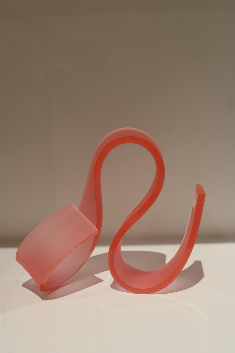 Paster Pink Acrylic Sculpture Curly