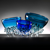 Midnight Blue Handblown Glass Vessel