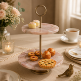 Pink Quartz Two Tiered Tray