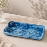 Rectangular Tray Large - Denim Swirl