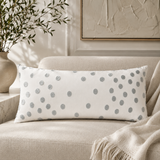 Sage & White Linen Boudoir Pillow