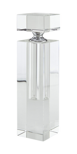 CRYSTAL GLASS PERFUME BOTTLE - RECT TALL