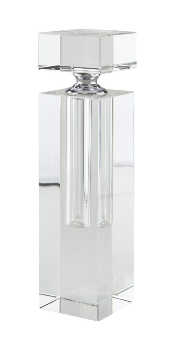 CRYSTAL GLASS PERFUME BOTTLE - RECT TALL
