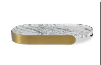 Lozenge Tray - Arabescato Marble