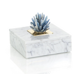 Cyanite Starburst and Marble Box