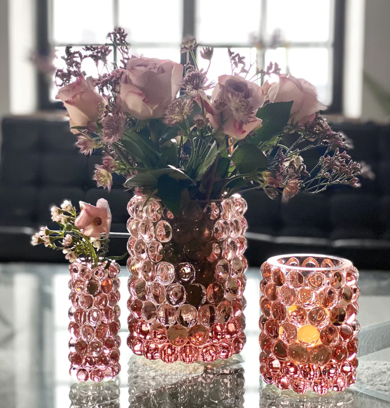 HURRICANE LAMP BOULE, Rosé