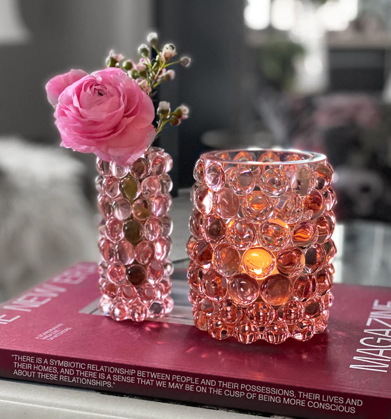 HURRICANE LAMP BOULE, Rosé