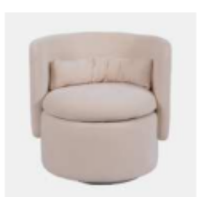 Swivel Chair - Ivory/Beige